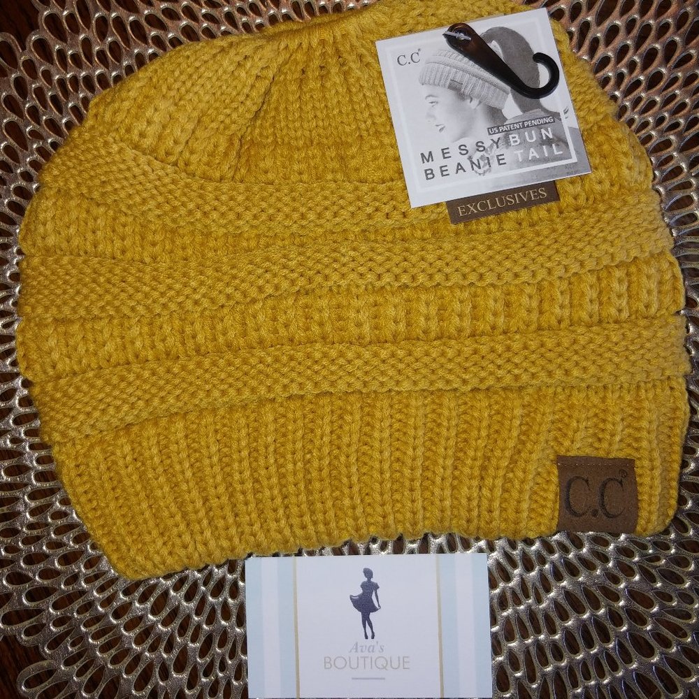 Messy Bun Beanies